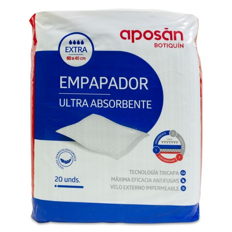 Empapador Ultra Absorbente Aposan Botiquin 20 Unidades 60 cm x 40 cm