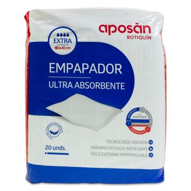 Empapador Ultra Absorbente Aposan Botiquin 20 Unidades 60 cm x 40 cm