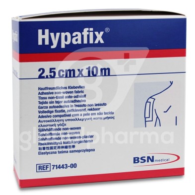 Hypafix Gasa Adhesiva para Fijacion de Apósitos 1 Unidad 10 m x 2,5 cm