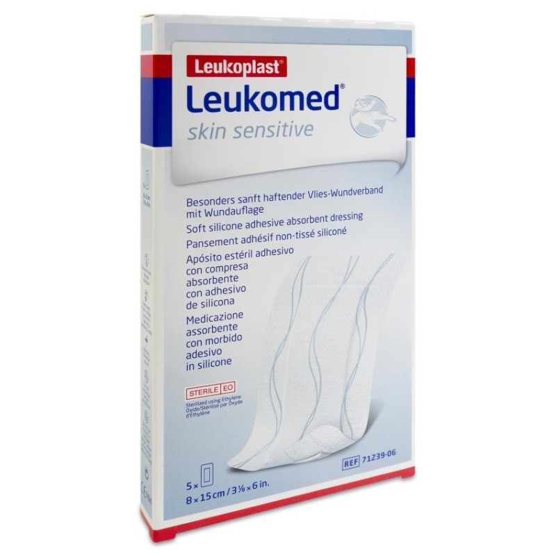 Apósito Estéril Adhesivo Leukomed Skin Sensitive 5 Unidades 15 x 8 cm