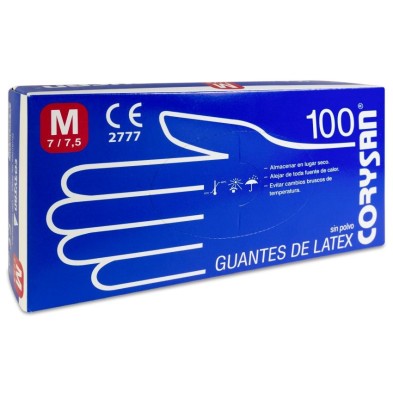 Guantes de Látex Corysan 100 Unidades Talla Mediana