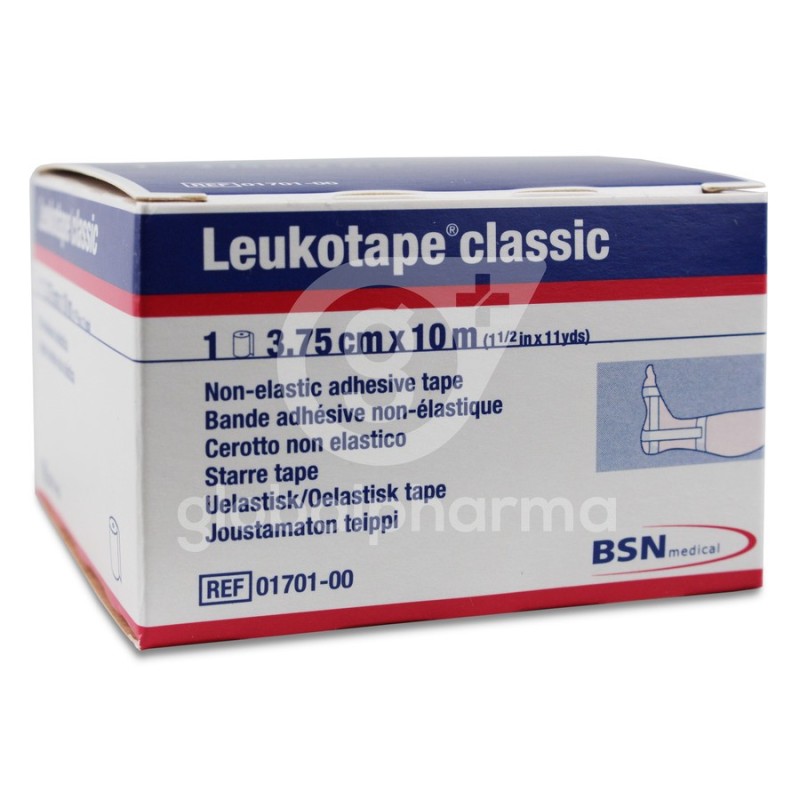Venda de Inmovilizacion Inelastica Leukotape Rigida 1 Unidad 10 m x 3,8 cm