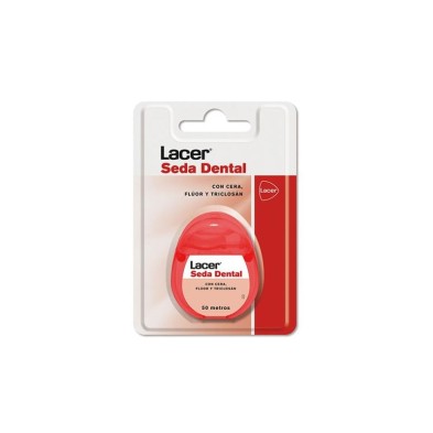 LACER FLUOR Y TRICLOSAN SEDA DENTAL CON CERA 50 M