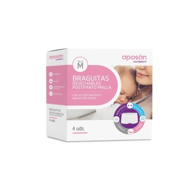 Braga Postparto Desechables Aposan Maternity 4 Unidades Talla m