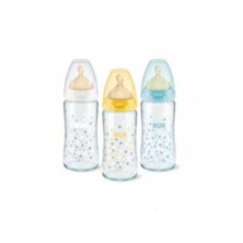 BIBERON CRISTAL LATEX NUK FIRST CHOICE 0-6 MESES 240 ML