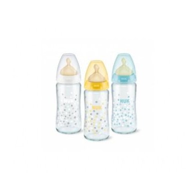 BIBERON CRISTAL LATEX NUK FIRST CHOICE 0-6 MESES 240 ML