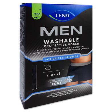 Absorbente Lavable Tena Men Boxer 1 Unidad Talla m Color Negro