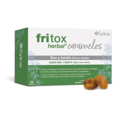 Fritox Herbal Farline Caramelos 18 Unidades Sabor Miel y Menta