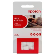 Tapones Oídos Cera Algodón Aposan 8 Unidades
