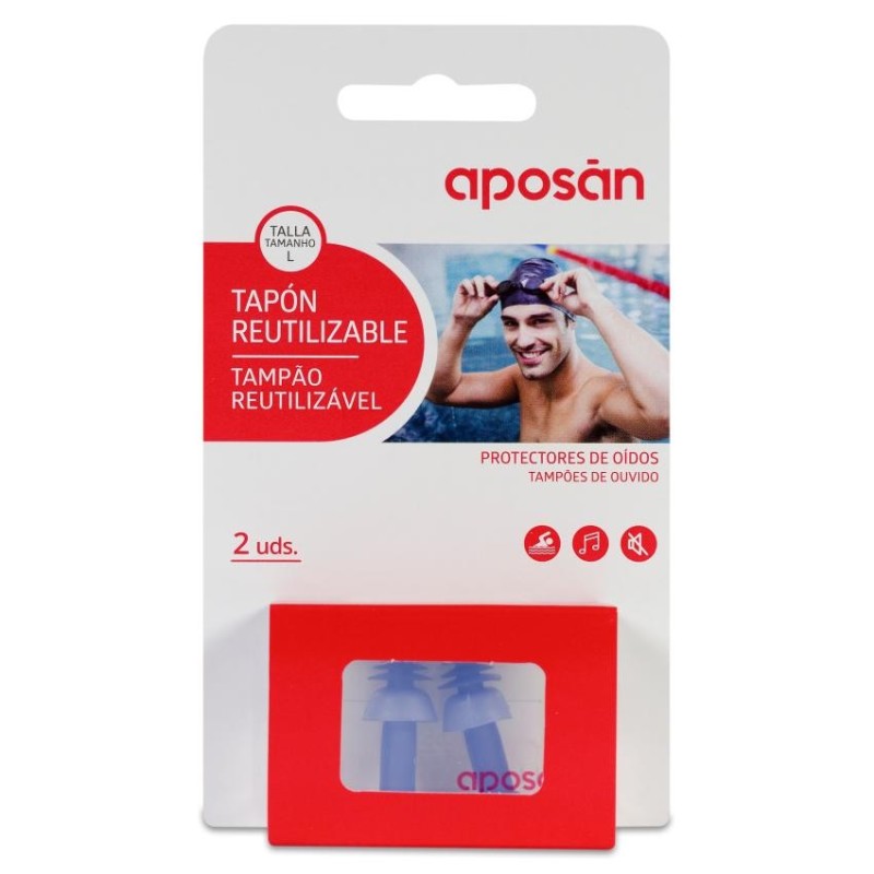 Tapones Oídos Silicona Reutilizables Aposan 2 Unidades Talla l