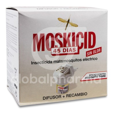 Moskicid 45 Días Eléctrico Matamosquitos Plaguicida Difusor + Recambio