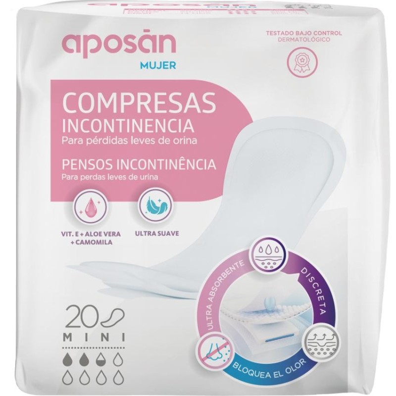 Aposan Compresa Incontinencia Mini 20 uds