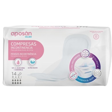 Aposan Compresa Incontinencia Maxi 14 uds