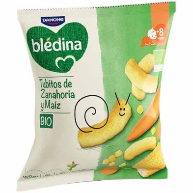 Bledina Bio Snack Tubitos de Zanahoria y Maiz 1 Envase 20 g