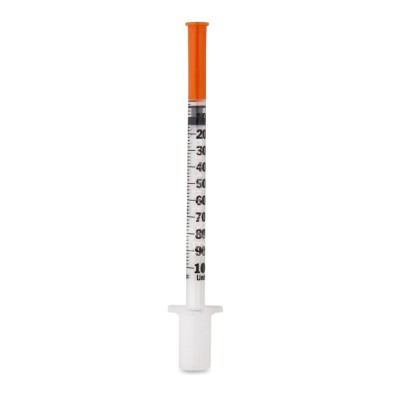 Jeringa de Insulina Escala 2 en 2 Micro-fine u-100 100 Unidades 1 ml 29 g 12,7 mm x 0,33 mm