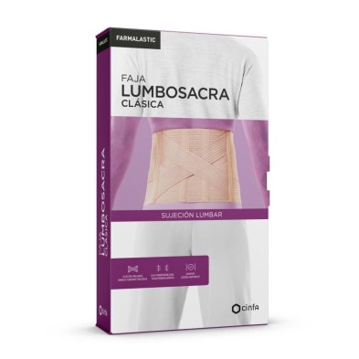 Faja Lumbosacra Clásica Farmalastic 1 Unidad Talla Extra Grande Color Beige