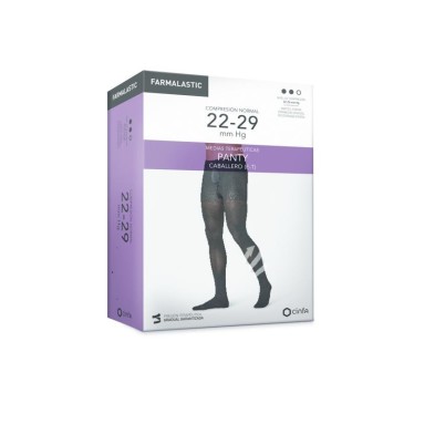 Panty Caballero (e-t) Compresión Normal Farmalastic 1 Unidad Talla Mediana Color Negro