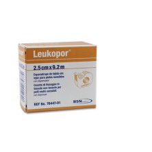 Esparadrapo Hipoalergico Leukopor Papel 1 Unidad con Dispensador 9,2 m x 2,5 cm