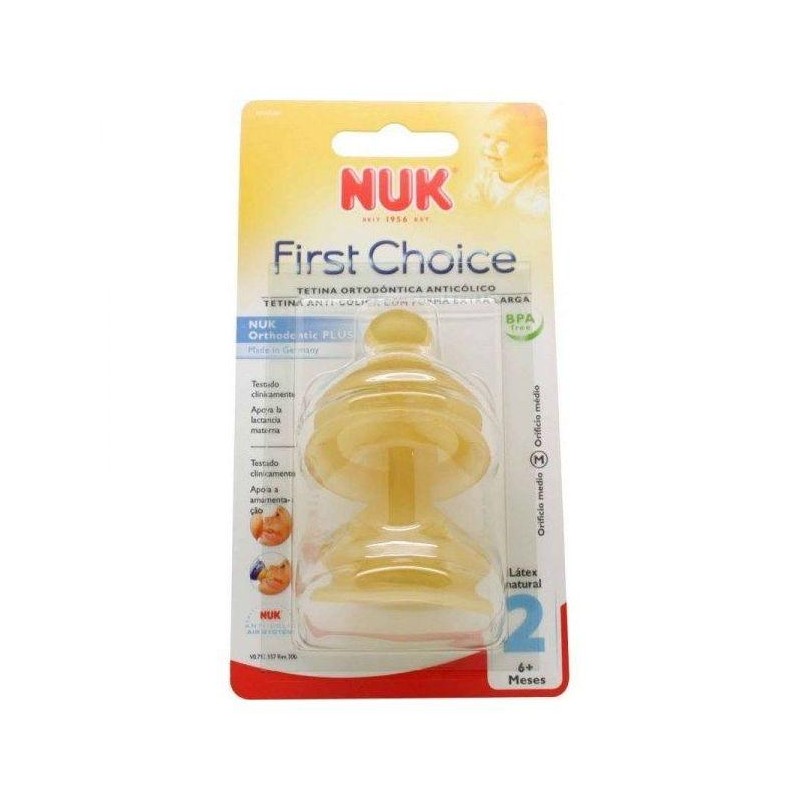 TETINA LATEX ANTICOLICO NUK FIRST CHOICE L (ALIMENTO) T 2 2 UNIDADES