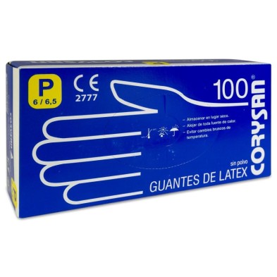 Guantes de Látex Corysan 100 Unidades Talla Pequeña