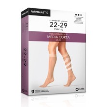 Media Corta (a-d) Compresión Normal Farmalastic Puntera Cerrada 2 Unidades Talla Mediana Color Beige
