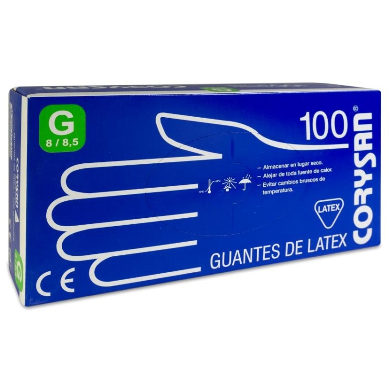 Guantes de Látex Corysan 100 Unidades Talla Grande