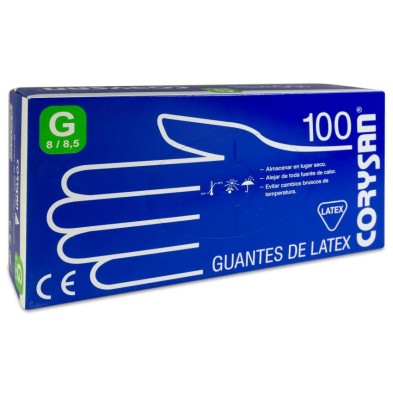 Guantes de Látex Corysan 100 Unidades Talla Grande