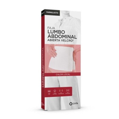 Faja Lumboabdominal Abierta Velcro Farmalastic 1 Unidad Talla Pequeña Color Beige