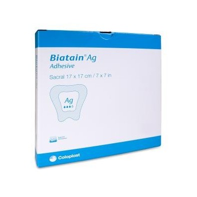 Apósito Estéril Biatain Ag Adhesive Sacro 3 Unidades