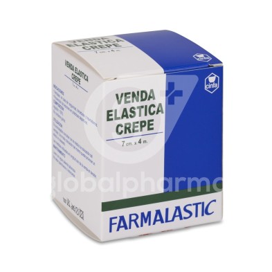 Venda Elastica Crepe Farmalastic 1 Unidad 4 m x 7 cm
