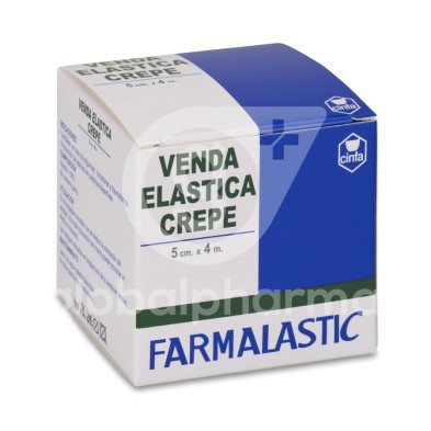 Venda Elastica Crepe Farmalastic 1 Unidad 4 m x 5 cm