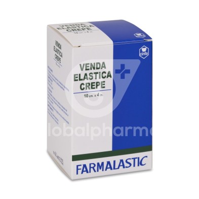 Venda Elastica Crepe Farmalastic 1 Unidad 4 m x 10 cm