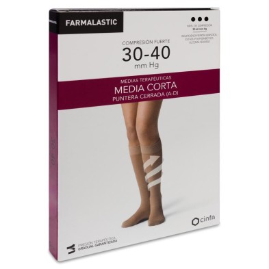 Media Corta (a-d) Compresión Fuerte Farmalastic Talla Reina