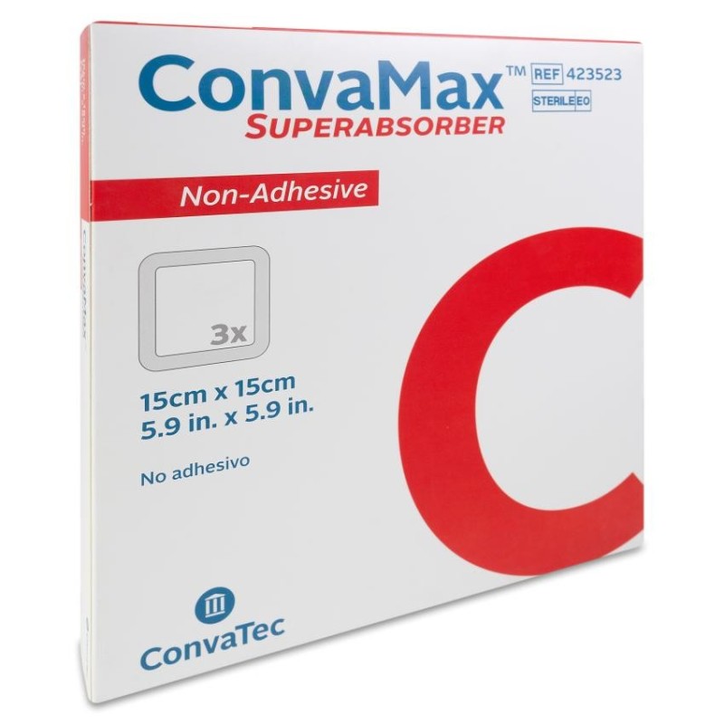 Apósito Estéril Convamax Superabsorbente No Adh 3 Unidades 15 x 15 cm