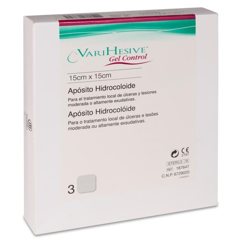 Apósito Estéril Varihesive Gel Control 3 Unidades 15 x 15 cm