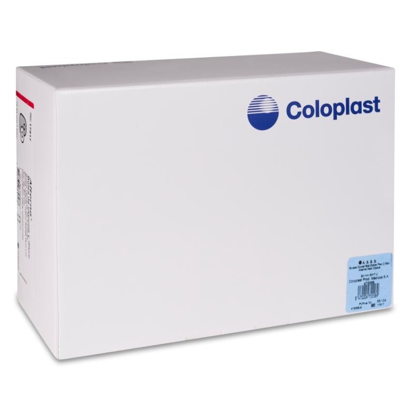 Bolsas de Colostomía de Sistema Doble con Placa y Cierre Especial Sensura Click 3p Maxi Opaca 50 mm 30 + 7 Unidades