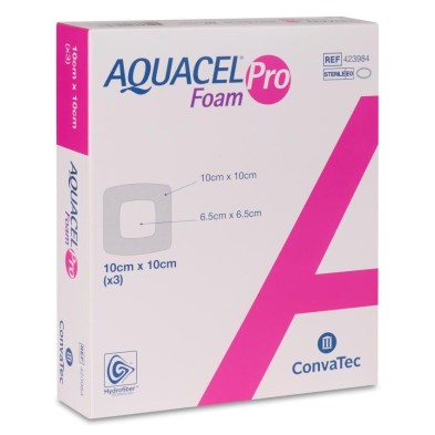 Apósito Estéril Aquacel Foam Pro 3 Unidades 10 x 10 cm