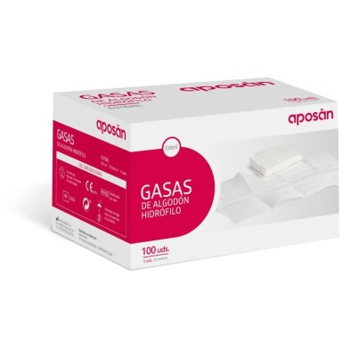 Gasa Estéril Algodón Hidrofilo Compresas Aposan 20 Sobres 5 Unidades