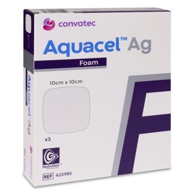 Apósito Estéril Aquacel Ag Foam No Adh 3 Unidades 10 x 10 cm
