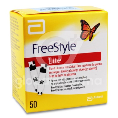 Tiras Reactivas Glucemia Freestyle Lite 50 Unidades
