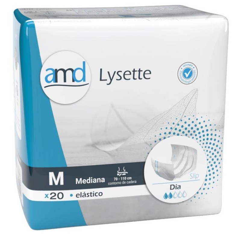 Absorbente Incontinencia Orina Día Anatómico Amd Lysette Elasticos 60 Unidades Talla Mediana