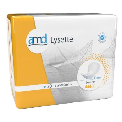 Absorbente Incontinencia Orina Noche Anatómico Amd Lysette 80 Unidades