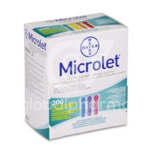 Microlet Lancetas de Colores 200 Unidades