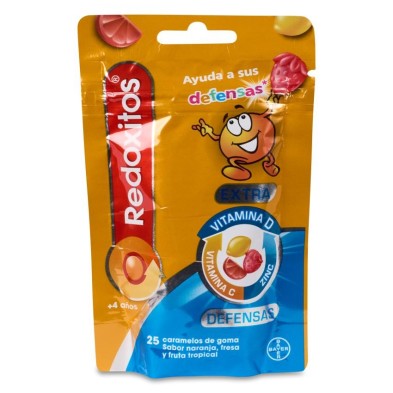 Redoxitos Extra Defensas 25 Gummies Sabor Naranja Fresa y Fruta Tropical