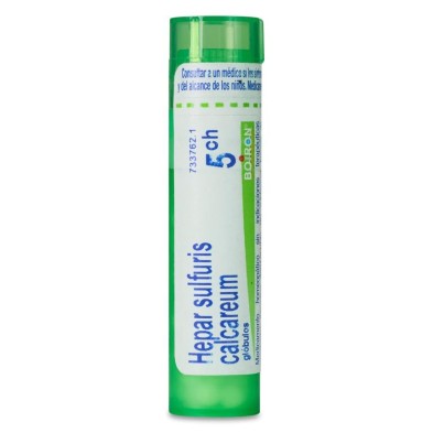 Hepar Sulfur Granulos 5ch Boiron Tubos de Glóbulos 4 Gramos Medicamento Homeopático sin Indicaciones Terapéuticas Aprobada