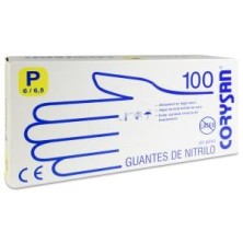 Guantes de Nitrilo para Exploracion Corysan Ambidiestro No Estéril 100 Unidades Talla Pequeña