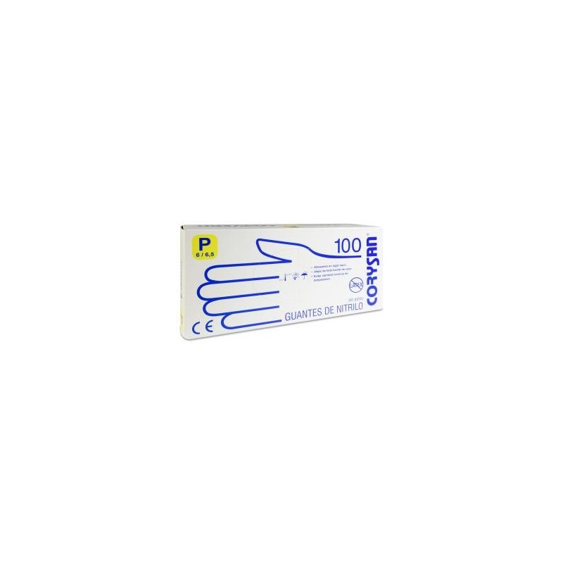 Guantes de Nitrilo para Exploracion Corysan Ambidiestro No Estéril 100 Unidades Talla Pequeña