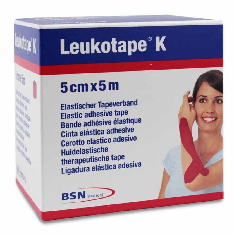 Leukotape k Vendaje Neuromuscular Tecnica Vnm 1 Unidad 5 m x 5 cm Color Rojo