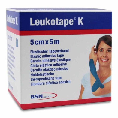 Leukotape k Vendaje Neuromuscular Tecnica Vnm 1 Unidad 5 m x 5 cm Color Azul