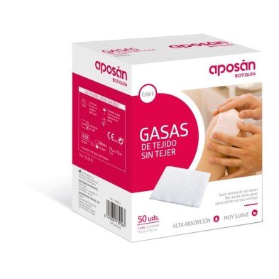 Aposan Gasa Estéril Tejido sin Tejer Compresas 25 Sobres 2 Gasas 10 cm x 10 cm
